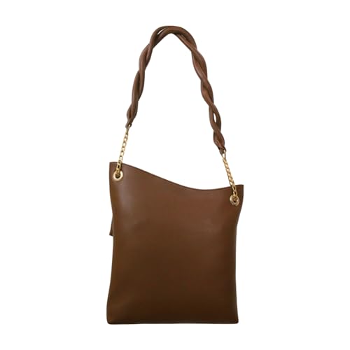 Striped Faux Leather Handbag with Tassel
