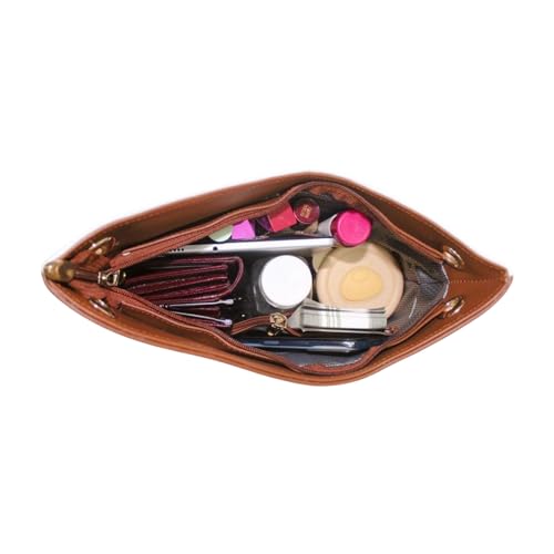 Striped Faux Leather Handbag with Tassel