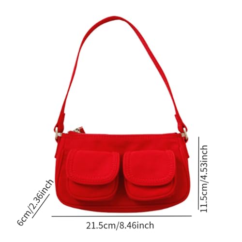 Women Shoulder Bag Casual Woman Fashion Purse for Vacation Shopping Commute Red