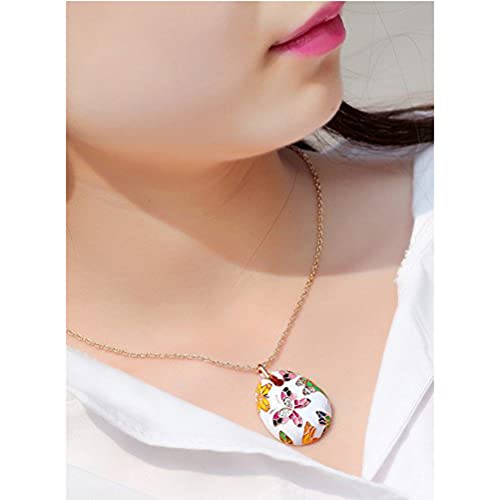 ewellery Sets for Women Enamel Necklace Pendant Jewellery set with Earrings