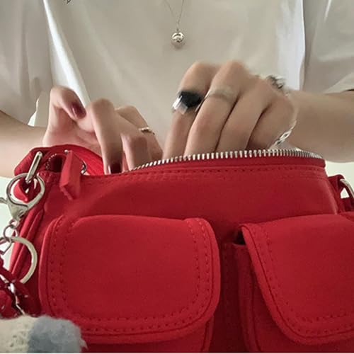 Women Shoulder Bag Casual Woman Fashion Purse for Vacation Shopping Commute Red