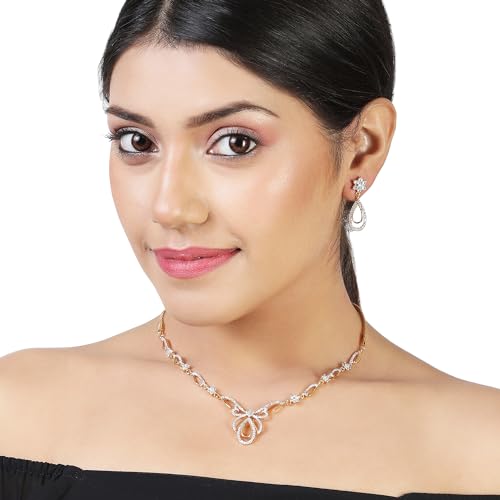 Jewellery Sets for Women Gold Plated Bridal Necklace Jewellery Set with Earrings
