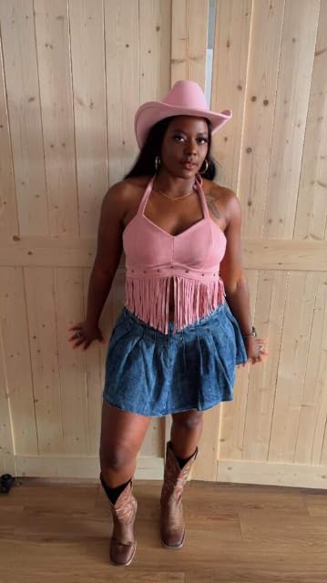 Fringe Western Rodeo Cowgirl Shirts 70s Hippie Tops with Tassel