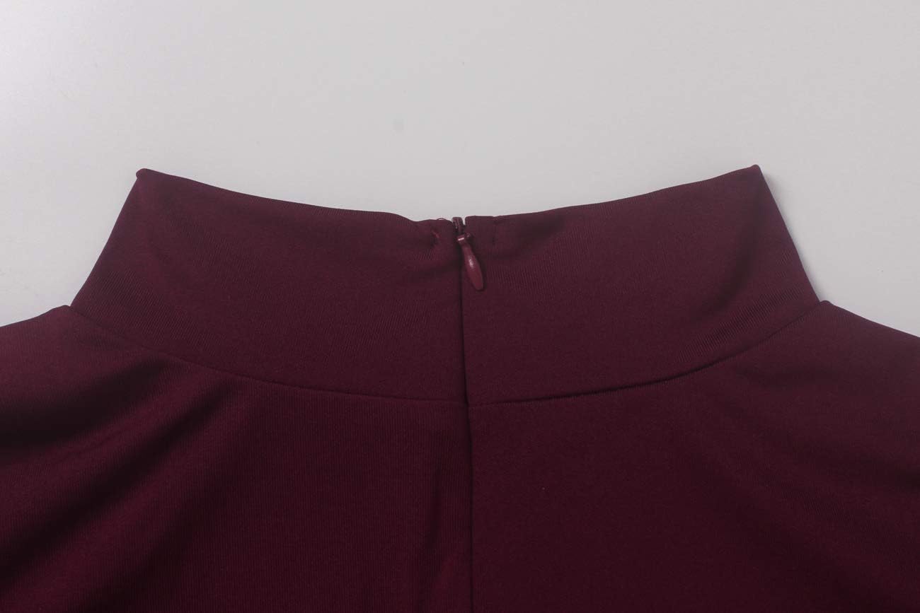Burgundy Jumpsuits Cocktail Short Sleeve Long Straight Pants