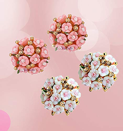 Jewellery for Women Gold-plated Floral Stud Tops Earings Earrings for Women & Girls