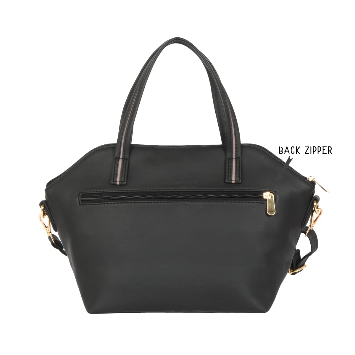 NUDE STITCH Women Bowling Handbag (BLACK)
