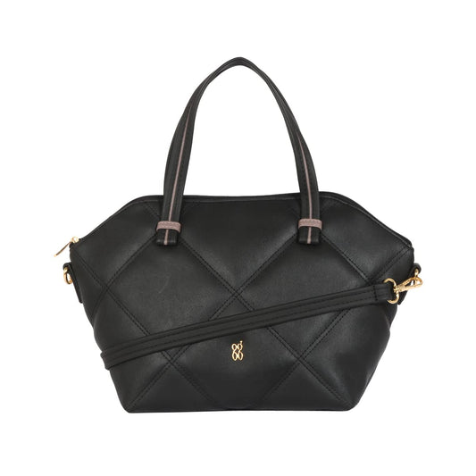 NUDE STITCH Women Bowling Handbag (BLACK)