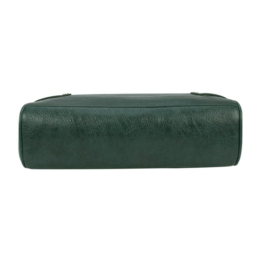 Jade Vegan PU Leather Office Handbag with Laptop Compartment and Zip Closure