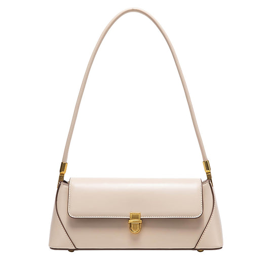 Clutch Bag Leather Retro Bag | Flap Shoulder Purse with Wide Strap for Girls