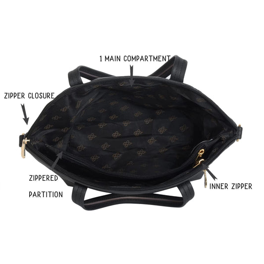 NUDE STITCH Women Bowling Handbag (BLACK)