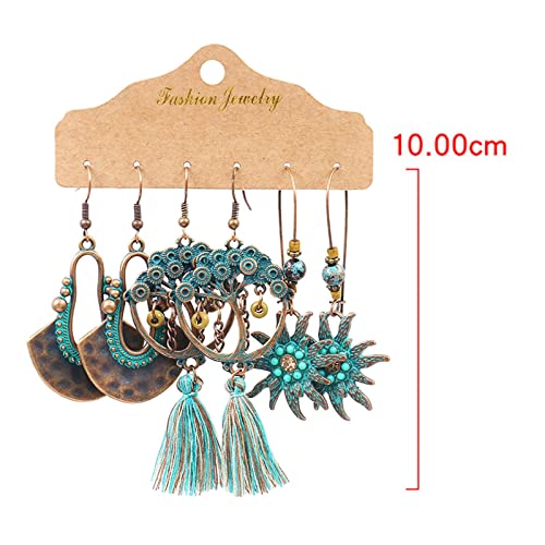 BOLLYWOOD®Dangle Earrings Set Ear Stud Statement Earrings Tassel for Gifts Women Girls Style F|Jewelry & Watches | Fashion Jewelry | Earrings|3Pairs Earrings