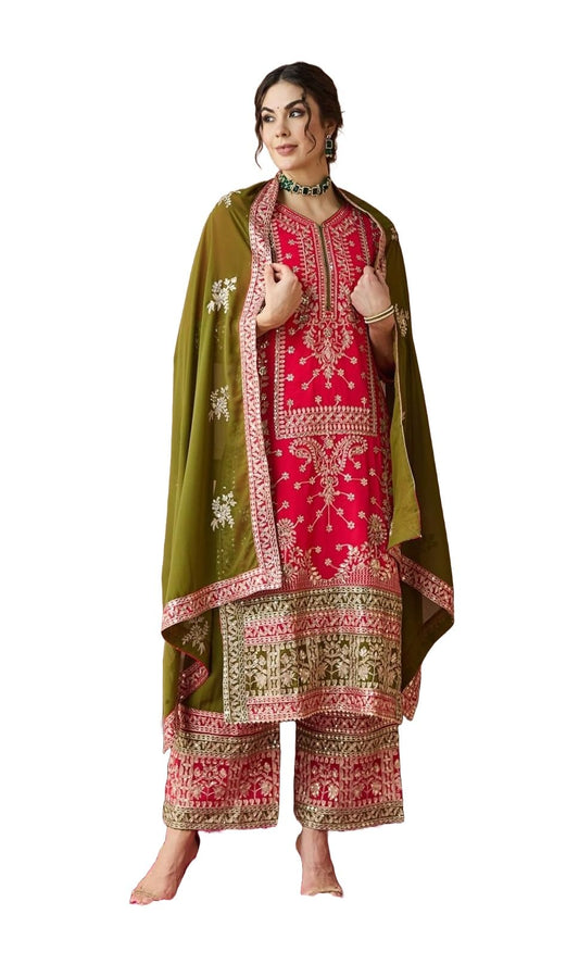 embroidered kurta set for party wear sharara palazzo style salwar kameez suit