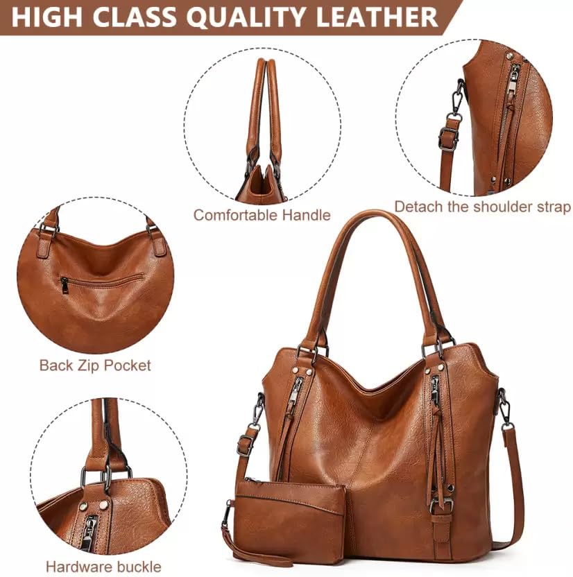 Detachable Strap & Wallet Purse for Women Handbag with Improve Zipper