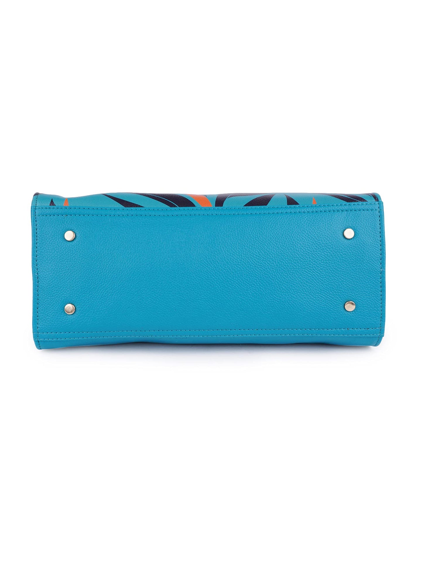 Women Fashion Leaf Print Design Handbags Synthetic Leather Top Handle Satchel Purse With Sling