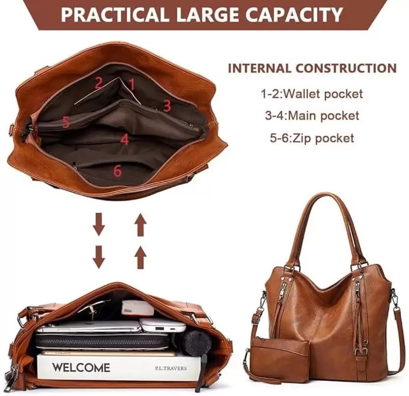 Detachable Strap & Wallet Purse for Women Handbag with Improve Zipper