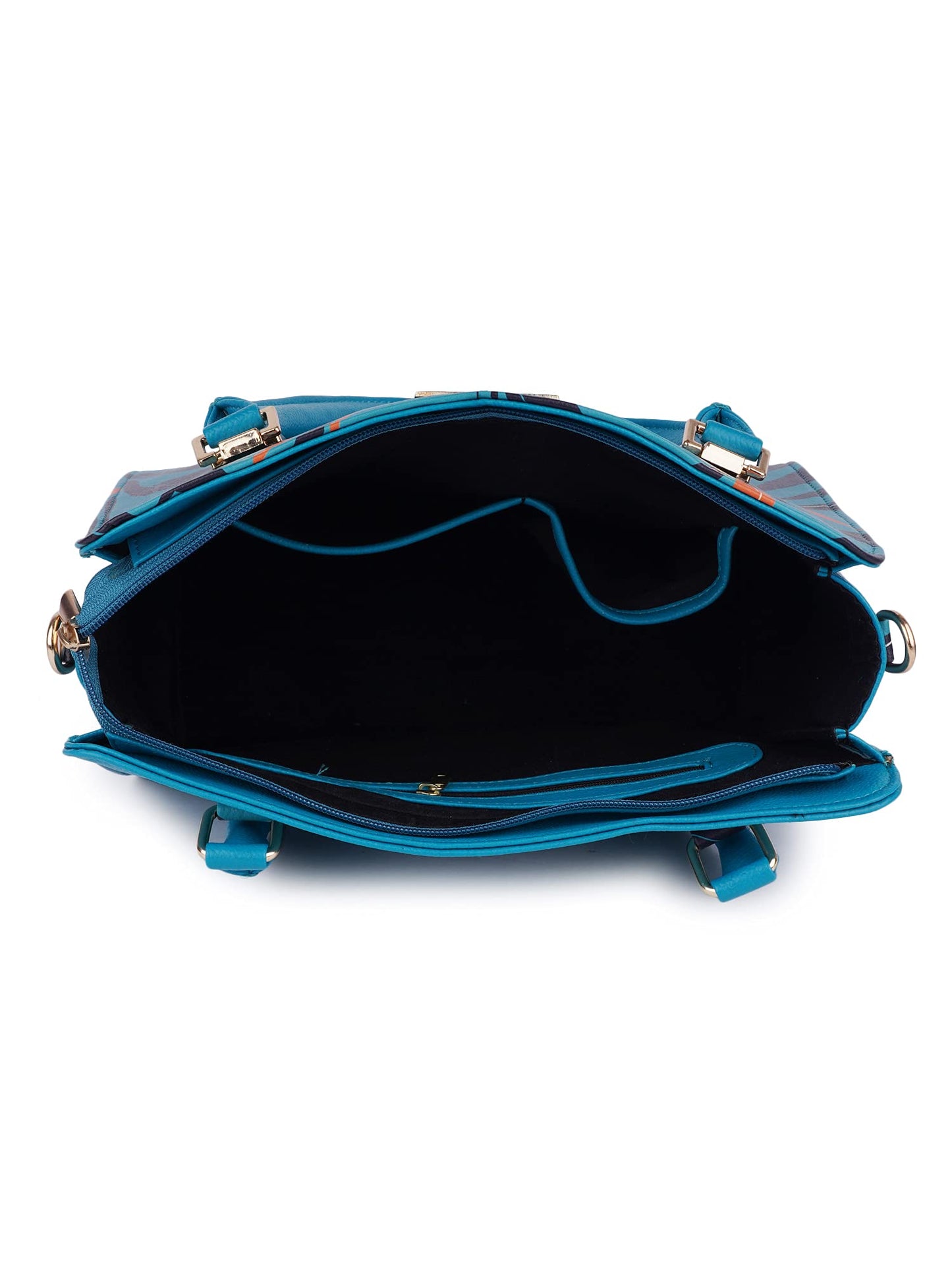 Women Fashion Leaf Print Design Handbags Synthetic Leather Top Handle Satchel Purse With Sling