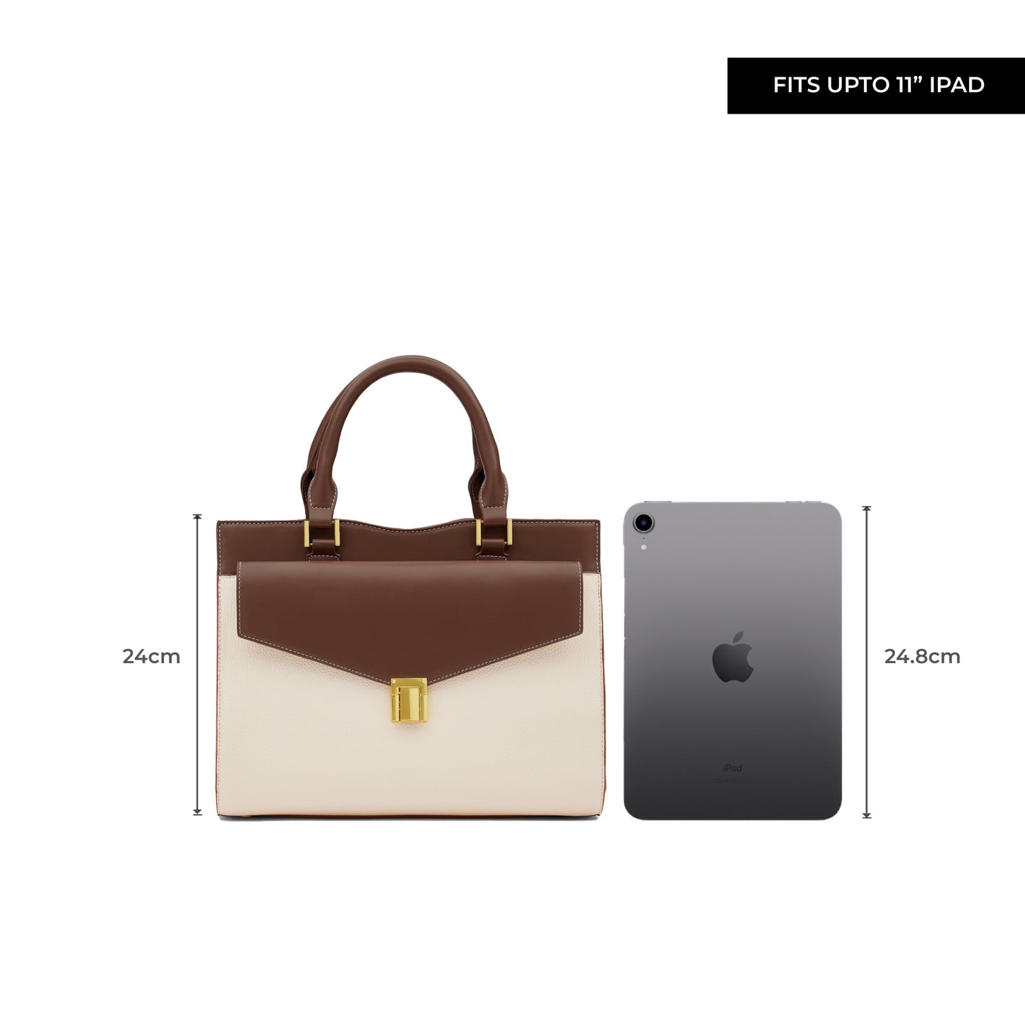 Alison Satchel Top Handle Handbag With Adjustable & Detachable Sling Strap | Fits Upto 11 Inches Tablet