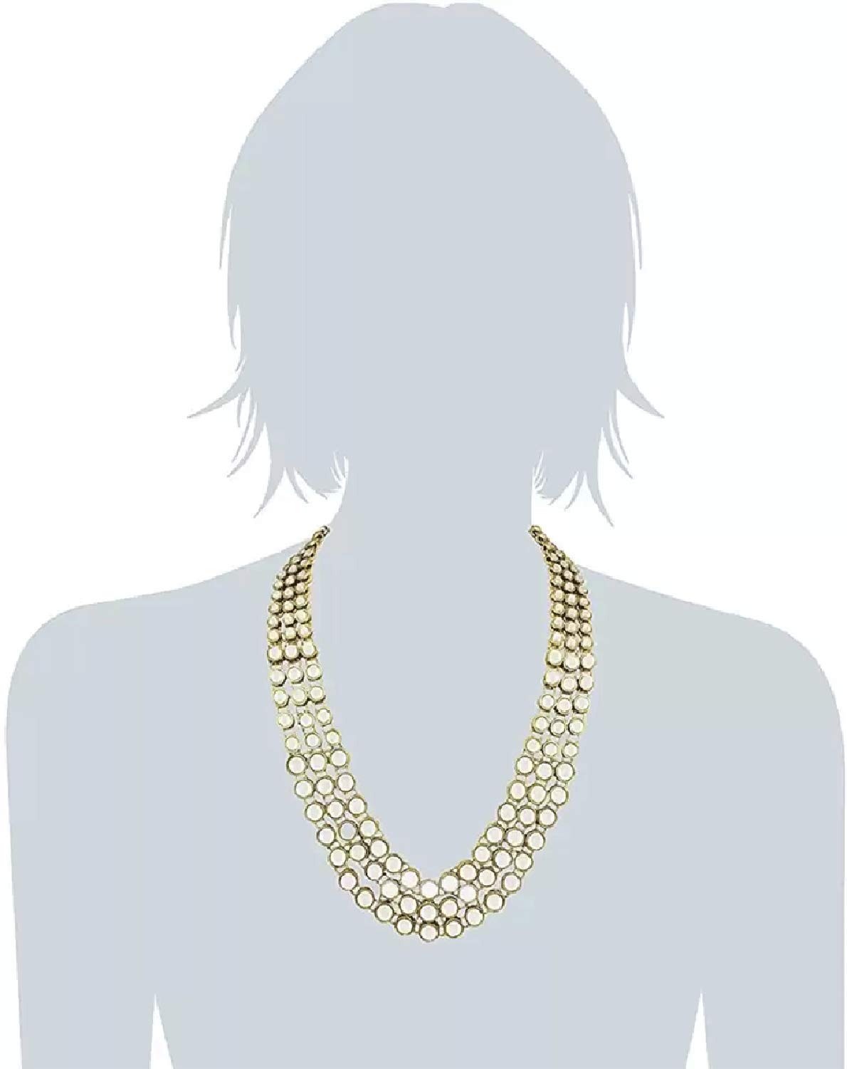 Fashion Women Latest Stylish Design Fancy Traditional Wedding Kundan Pearl Necklace Jewellery Set