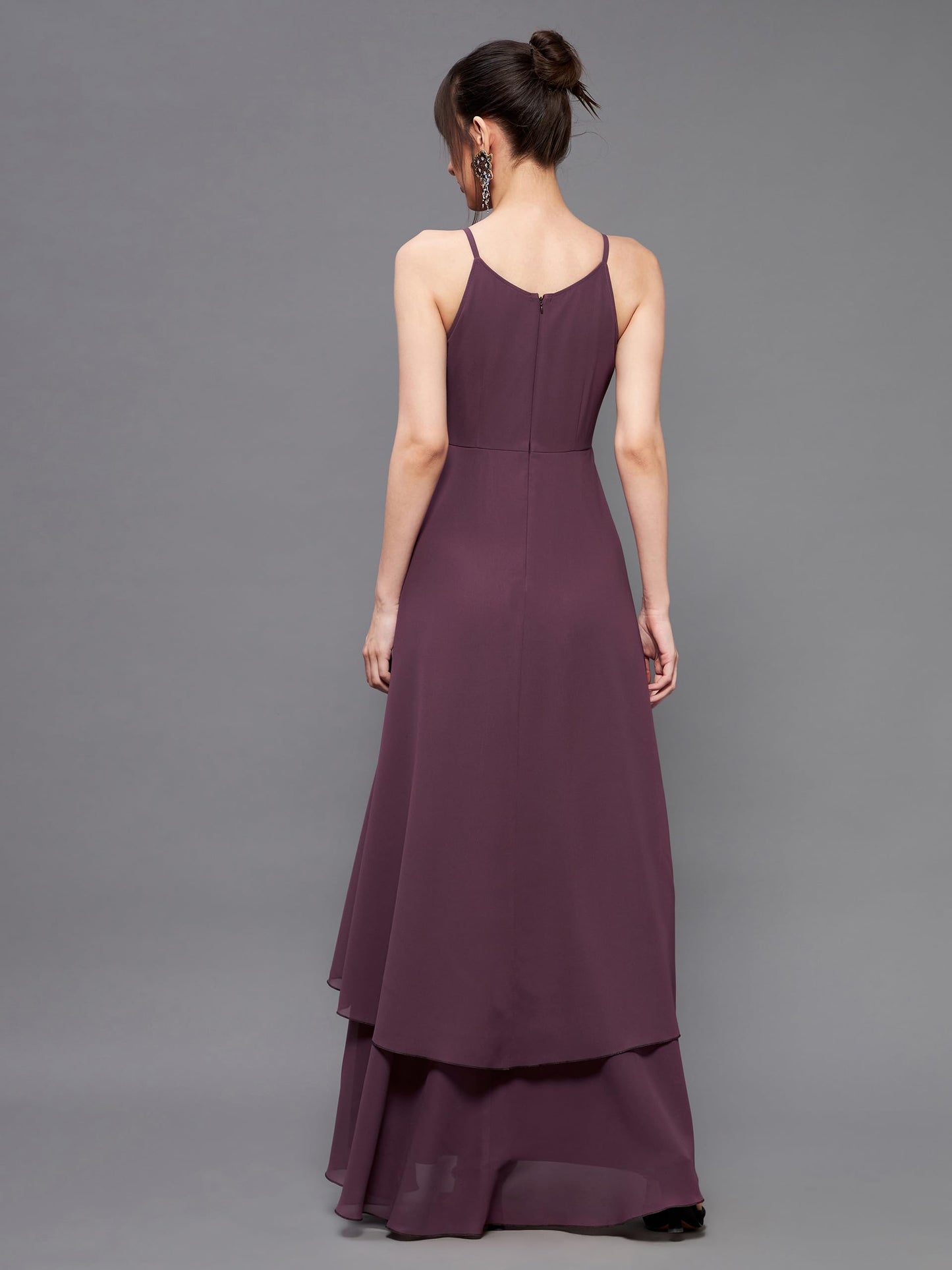 Women's Halter Neck Sleeveless Embellished Layered