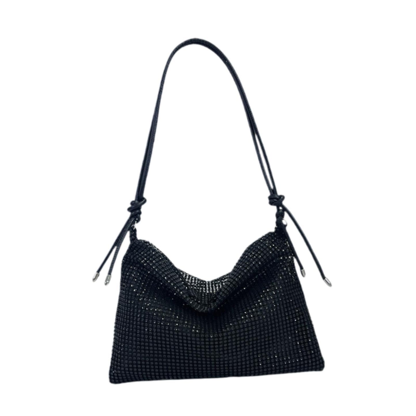 Rhinestone Purse for Women Commute Bag Handbag Vacation Stylish Shoulder Bag Black