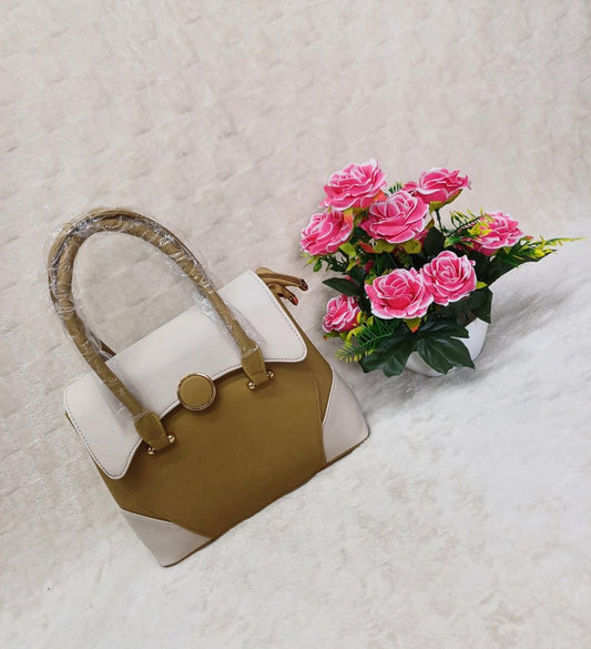 Two-Tone with Chic Dual-Tone Ladies Handbag