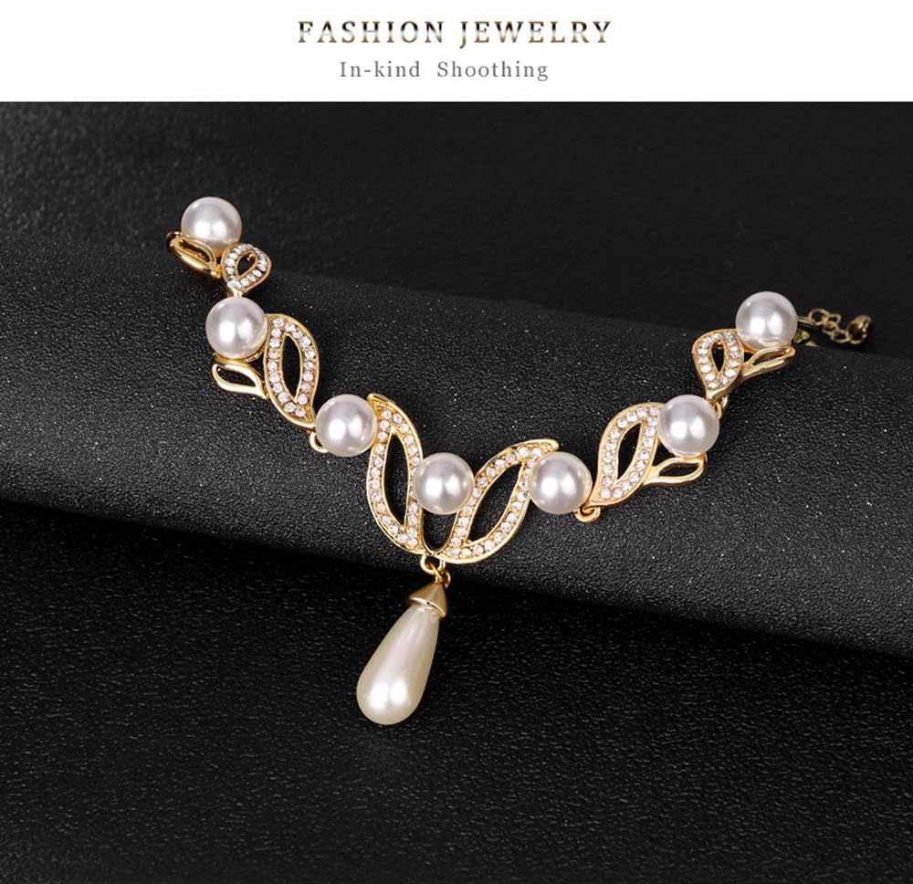 Stylish Design Fancy Traditional Pearl Necklace Jewellery Set