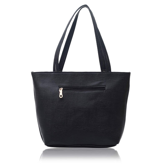 Leather Handbag For Girls | Women Zipper Closure Side Handbags Shoulder Bag Ladies Purse | Solid Texture Tote Bag