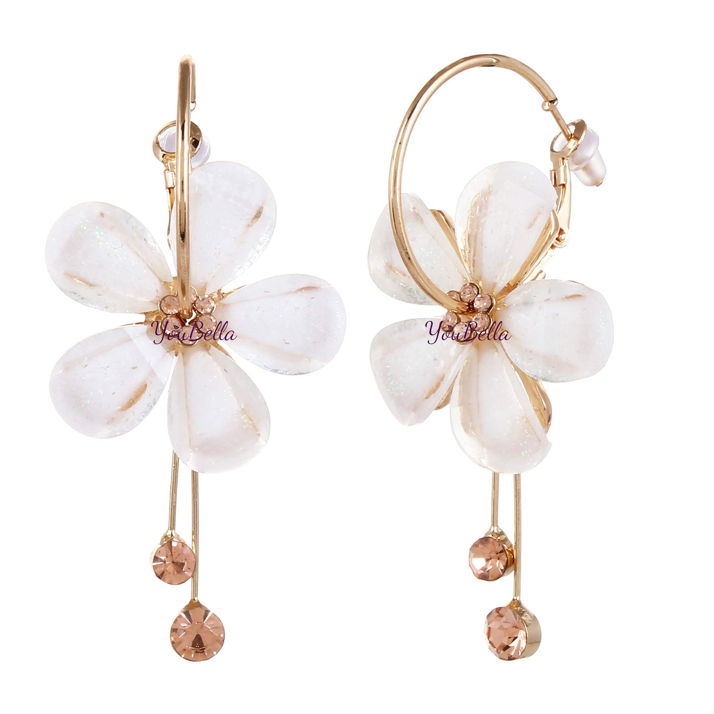 Jewellery Earings Gold Plated Floral Earrings