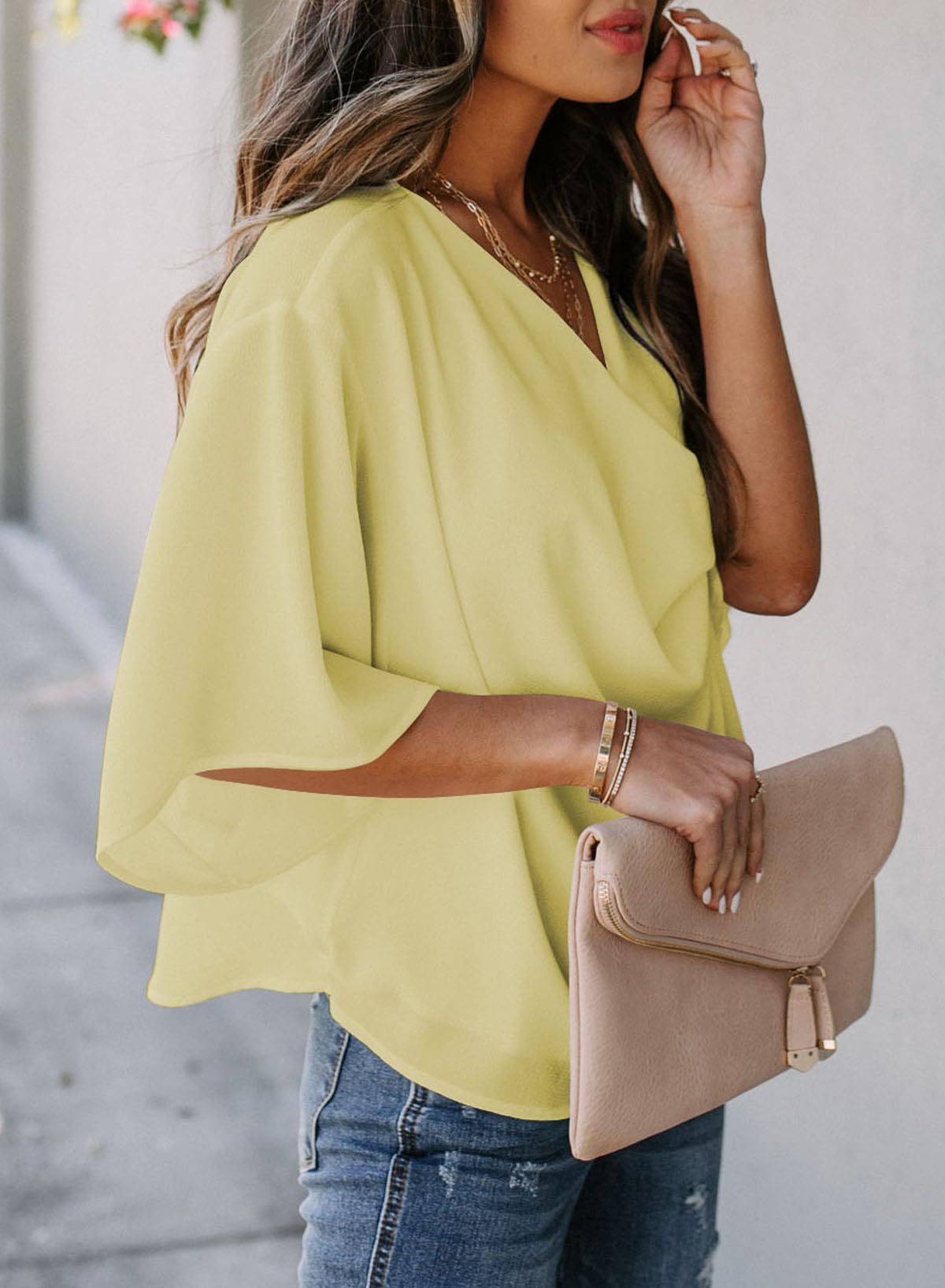 Womens Blouses and Tops Short Sleeve Chiffon Shirts and Tops