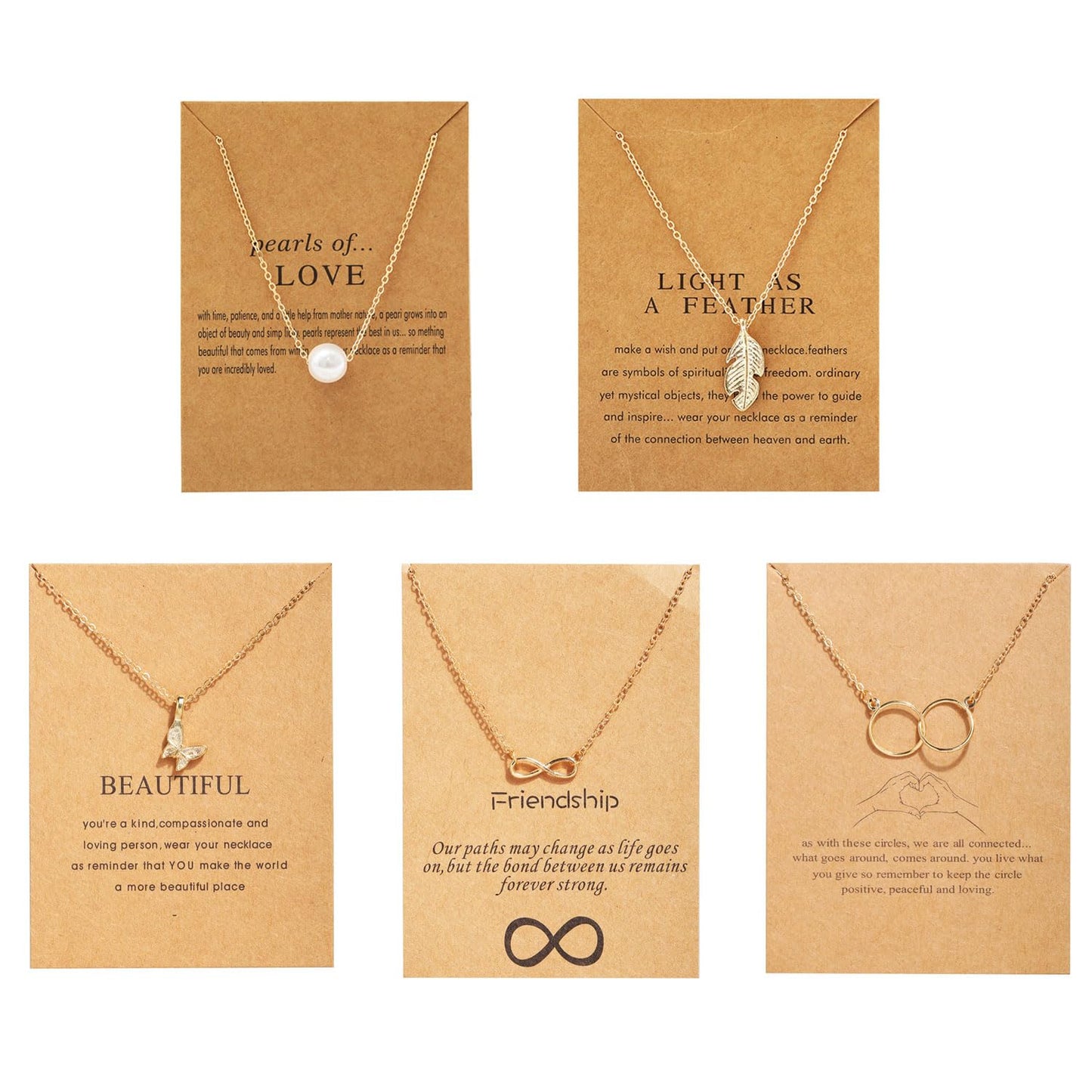 NUDE STITCH 5 Pcs Combo Latest Stylish Infinity Butterfly Pearl Necklace Jewellery Set for Women Pendant Necklace
