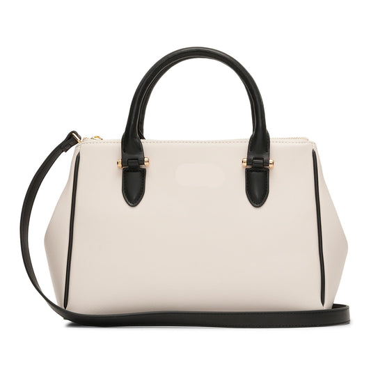 Solid Structured Handbag with Adjustable and Detachable Sling Strap