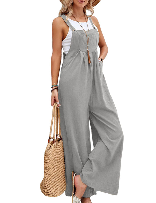 Wide Leg Jumpsuit for Women Spring Summer Casual Loose Palazzo Pants