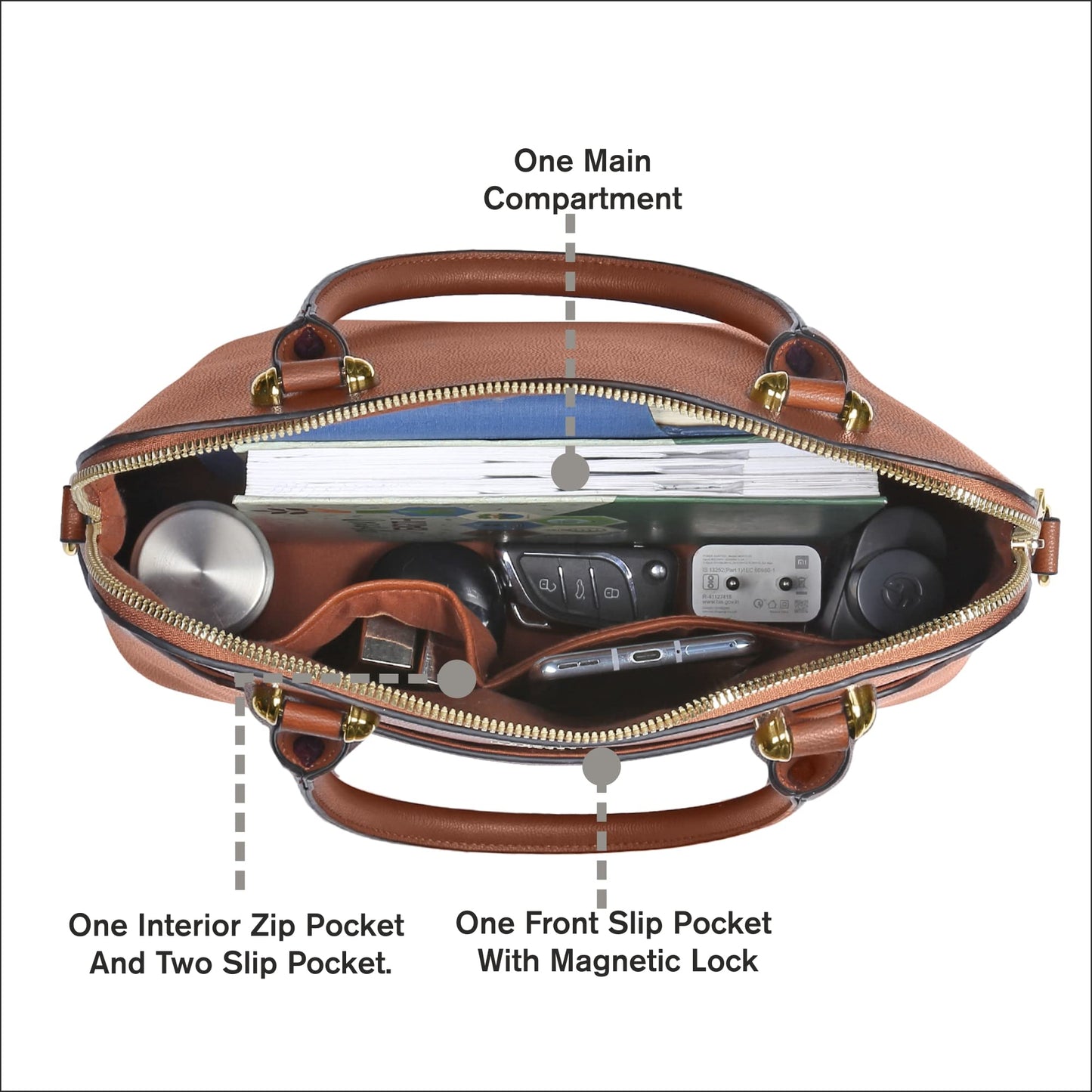 London Women's Thea Handheld bag with Detachable and Adjustable strap|Satchel Bag