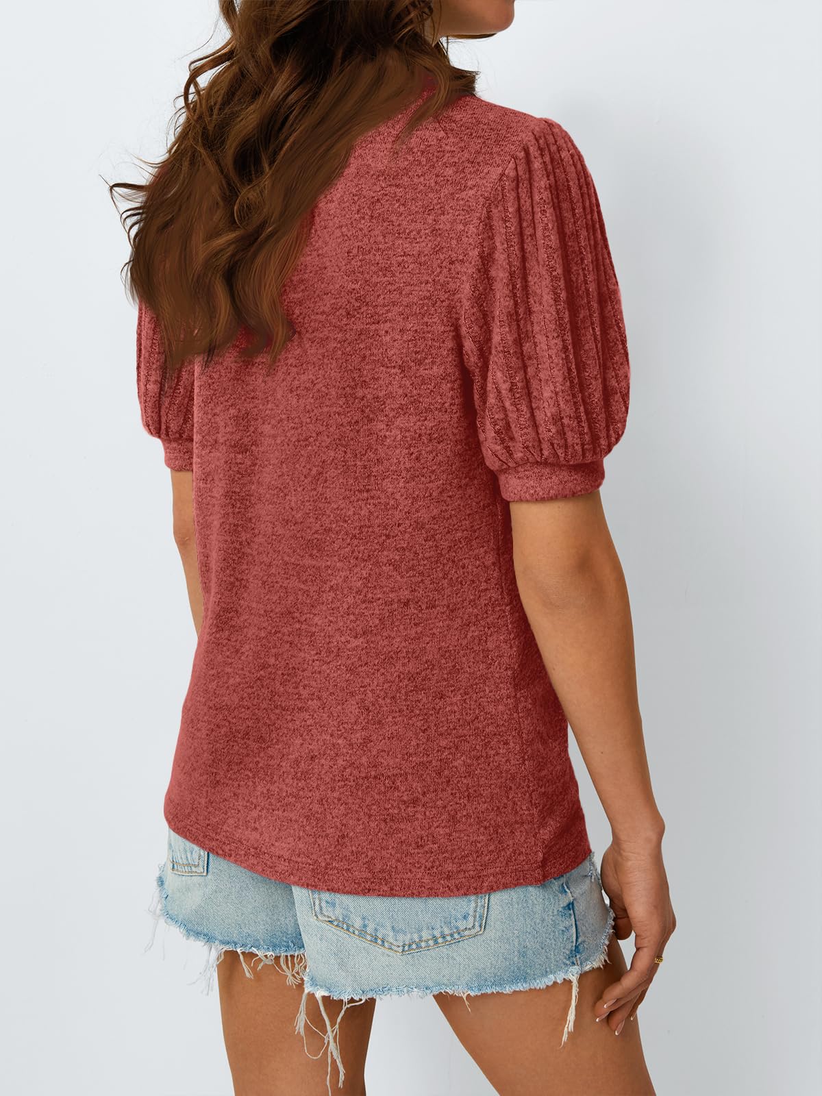 Summer Tops Dressy Casual Blouses Business Short Sleeve