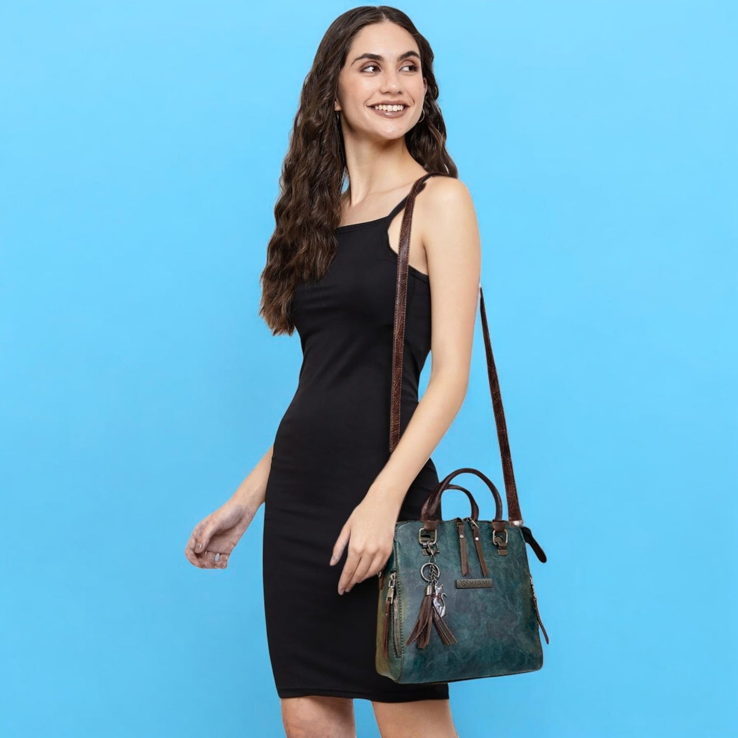 Stylish Leather Small Handbag Box Satchel Shoulder Sling Bags for Women | Ladies Purse
