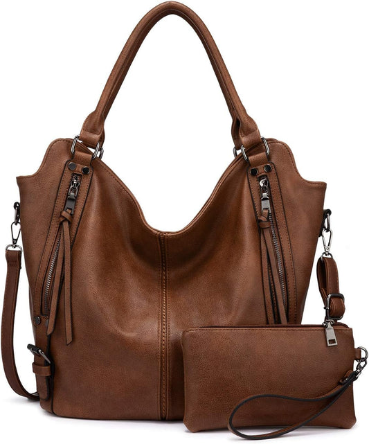 Hand Bags for Women Combo - Faux Leather Stylish Ladies Handbag Purse - Crossbody Shoulder Sling Bag with Adjustable Strap
