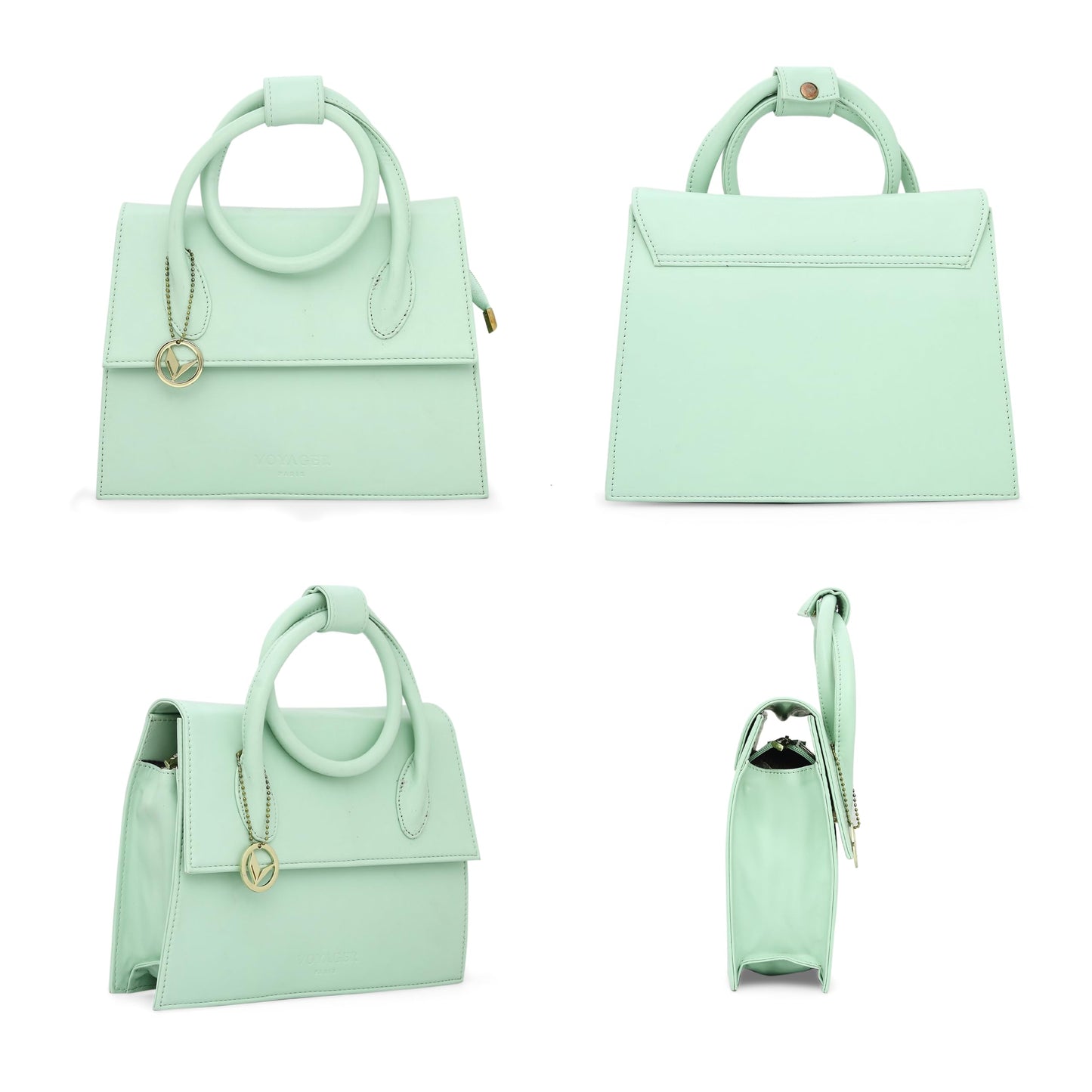 PARIS Sephora Handbag | Foldable Top Handle Bag | Vegan Leather | Has An Inner Zipper Pocket And One Open Pocket | Suitable For Office & Daily Use