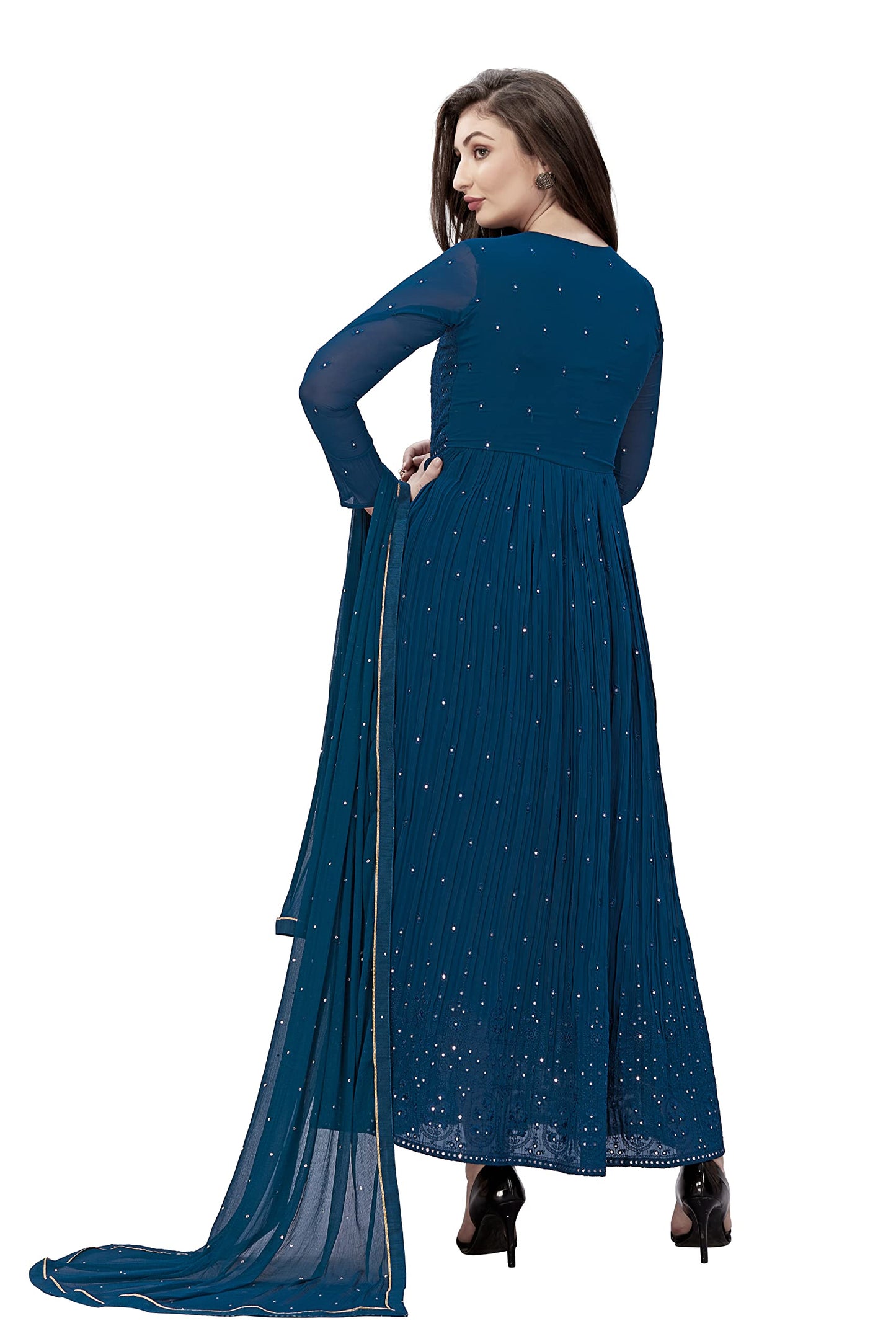 Embroidery Anarkali Suit Set