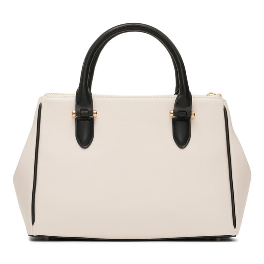 Solid Structured Handbag with Adjustable and Detachable Sling Strap