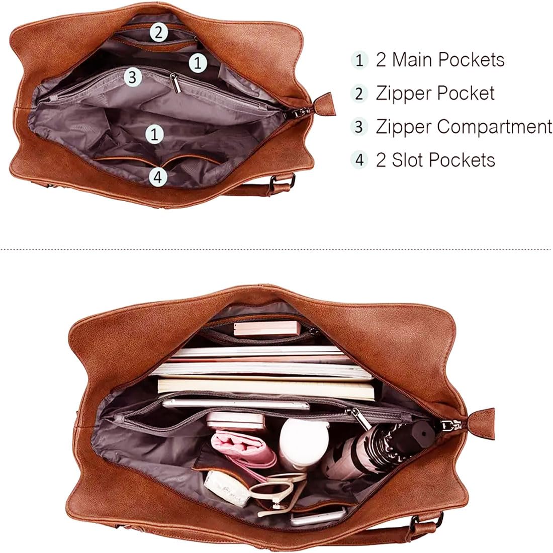 Detachable Strap & Wallet Purse for Women Handbag with Improve Zipper