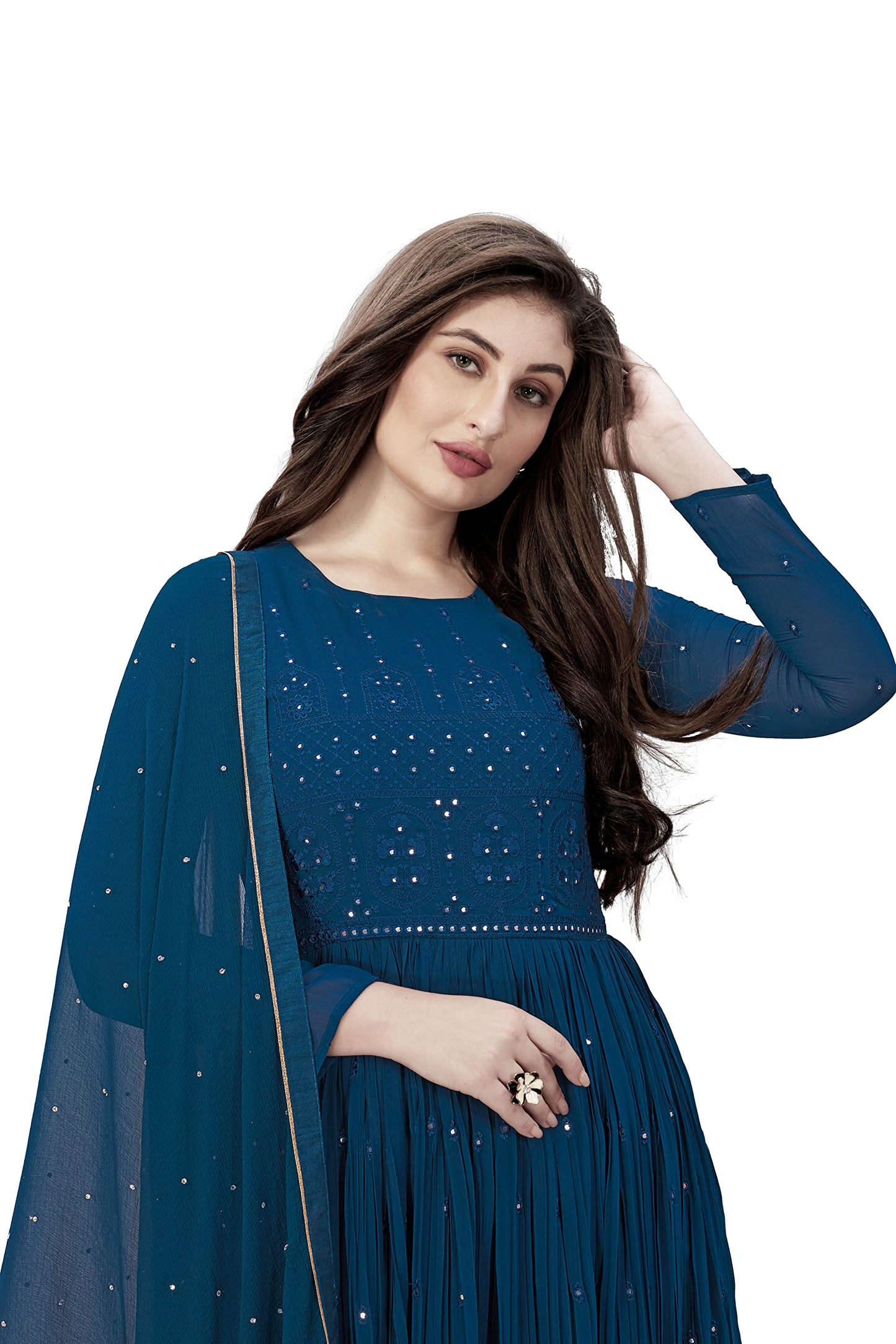 Embroidery Anarkali Suit Set