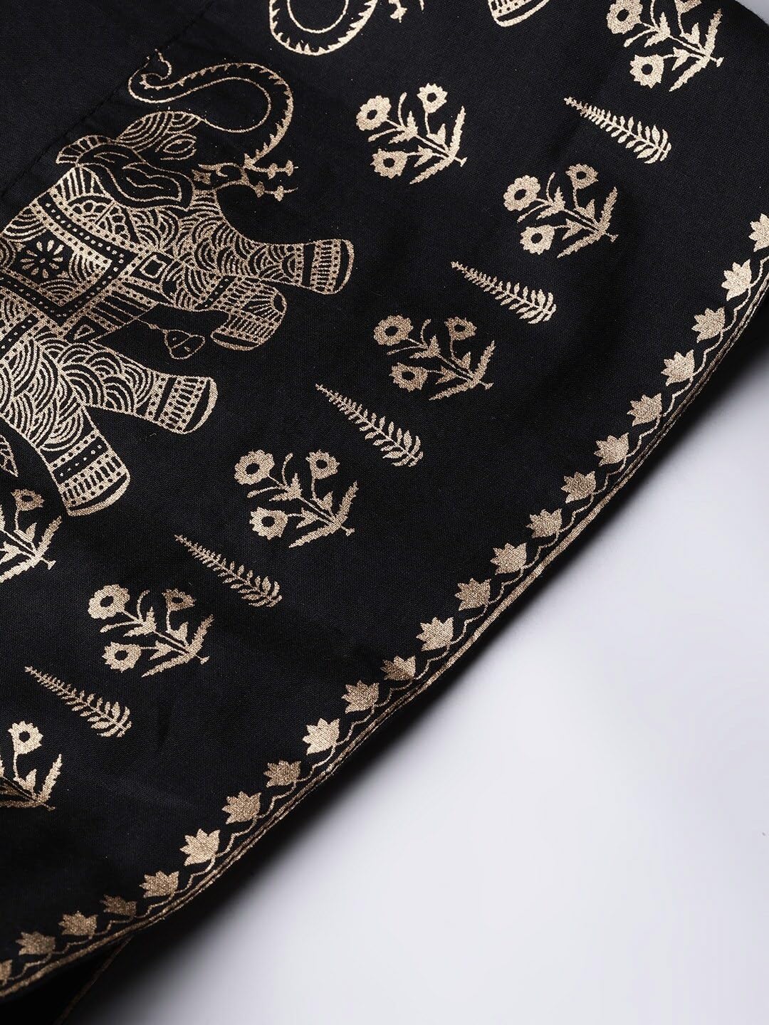Black Kurta Set With Dupatta
