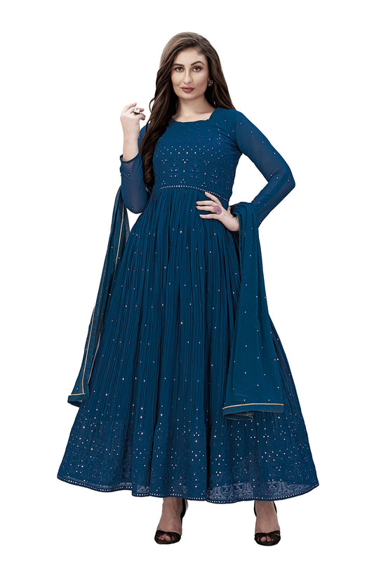 Embroidery Anarkali Suit Set