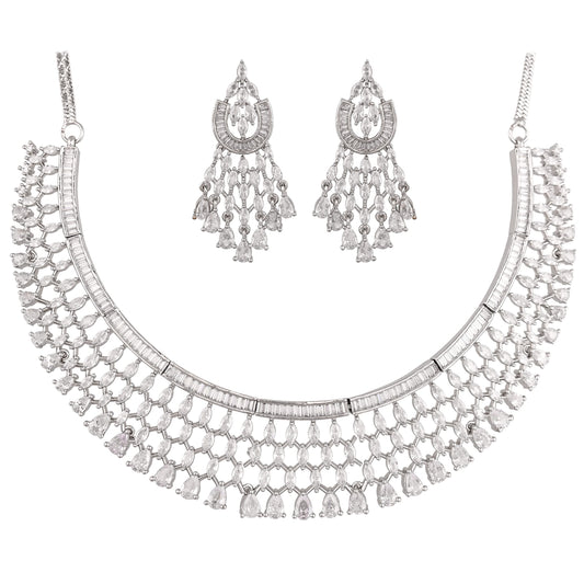 American Diamond Necklace set Gold Plated Traditional stylish wedding Western