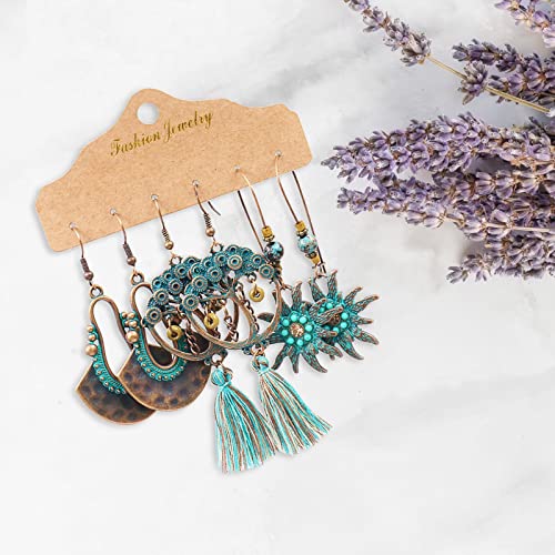BOLLYWOOD®Dangle Earrings Set Ear Stud Statement Earrings Tassel for Gifts Women Girls Style F|Jewelry & Watches | Fashion Jewelry | Earrings|3Pairs Earrings