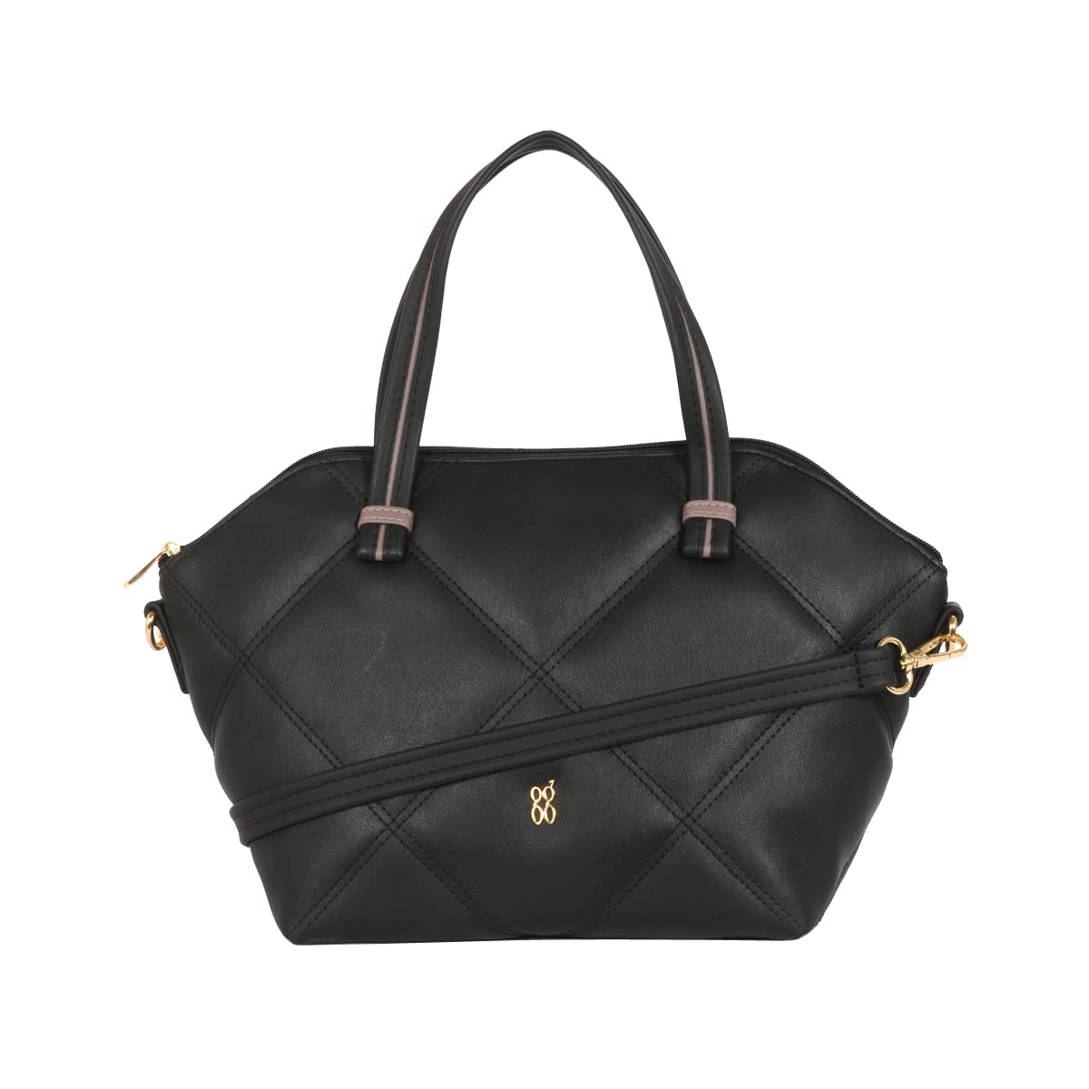 NUDE STITCH Women Bowling Handbag (BLACK)