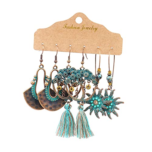 BOLLYWOOD®Dangle Earrings Set Ear Stud Statement Earrings Tassel for Gifts Women Girls Style F|Jewelry & Watches | Fashion Jewelry | Earrings|3Pairs Earrings