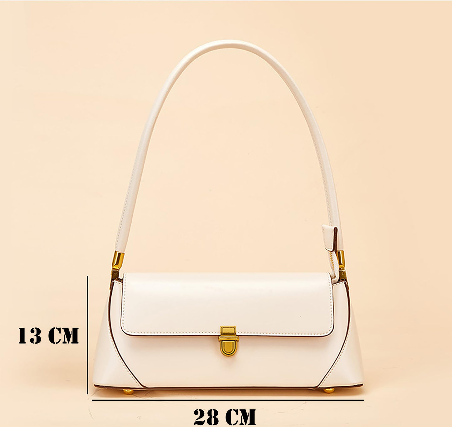 Clutch Bag Leather Retro Bag | Flap Shoulder Purse with Wide Strap for Girls