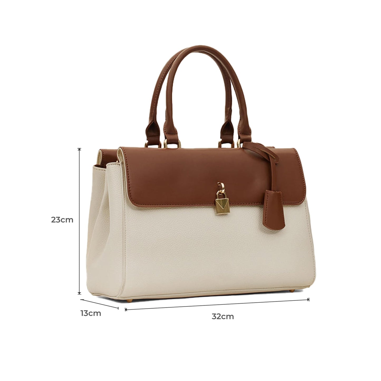 Solid Handbag for Women with Detachable & Adjustable Sling/Crossbody Bag