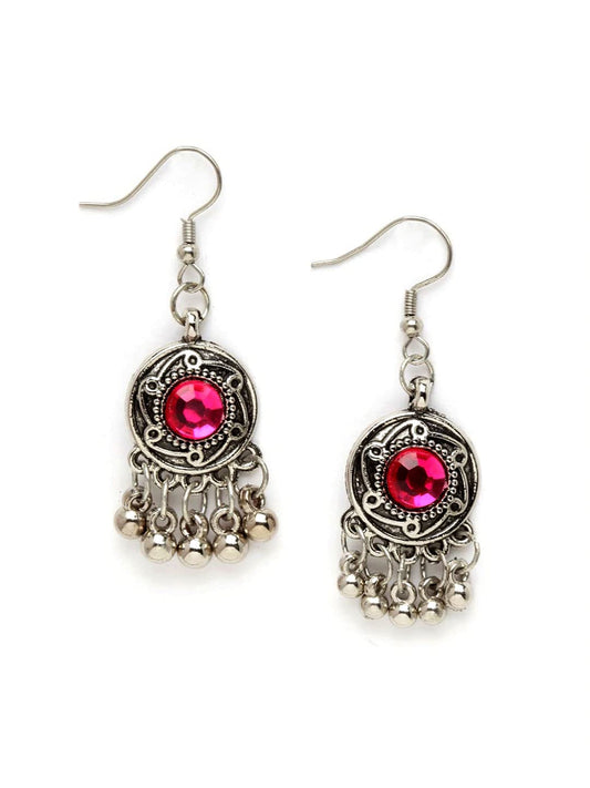 Stylish Fancy Oxidised Silver Tribal Necklace Jewellery Set